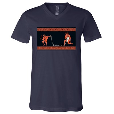 Crafty Minotaur V-Neck T-Shirt