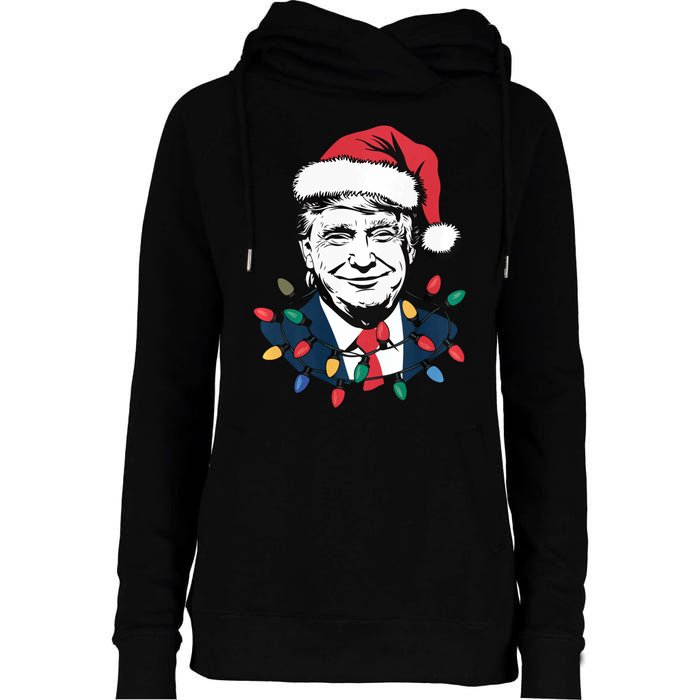 Christmas Maga Christmas Trump Funny Womens Funnel Neck Pullover Hood