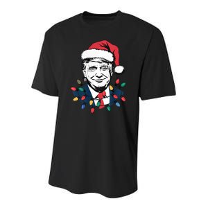 Christmas Maga Christmas Trump Funny Youth Performance Sprint T-Shirt