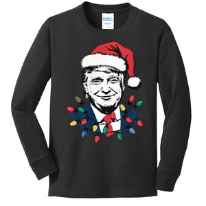 Christmas Maga Christmas Trump Funny Kids Long Sleeve Shirt