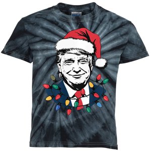 Christmas Maga Christmas Trump Funny Kids Tie-Dye T-Shirt