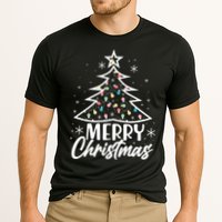 Cute Merry Christmas Tree Outline Cooling Performance Crew T-Shirt