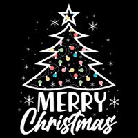 Cute Merry Christmas Tree Outline Wool Snapback Cap