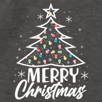 Cute Merry Christmas Tree Outline Vector Backpack