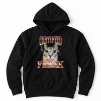 Cat Meme Certified Freak Eat Cement Cursed Cat Hoodie