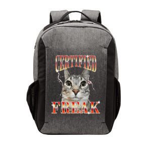 Cat Meme Certified Freak Eat Cement Cursed Cat Vector Backpack