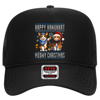 Cat Merry Christmas Happy Hanukkah Jewish Christian Trucker Hat