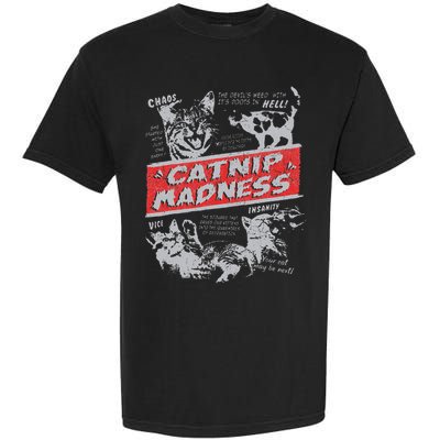 Catnip Madness Cute Kitten Funny Cat Women Vintage Garment-Dyed Heavyweight T-Shirt