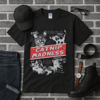Catnip Madness Cute Kitten Funny Cat Women Vintage Tall T-Shirt