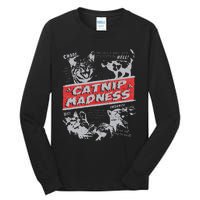 Catnip Madness Cute Kitten Funny Cat Women Vintage Tall Long Sleeve T-Shirt