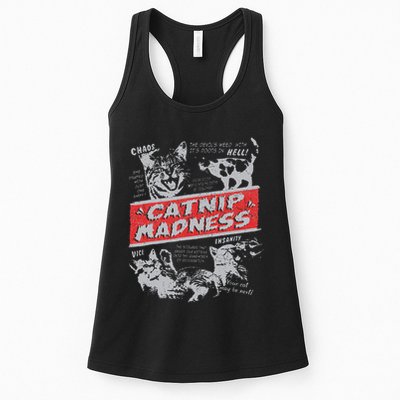 Catnip Madness Cute Kitten Funny Cat Women Vintage Womens Tank Top