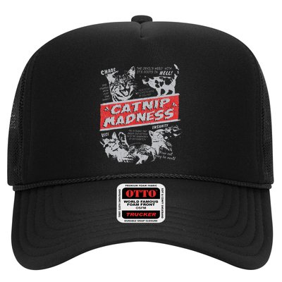Catnip Madness Cute Kitten Funny Cat Women Vintage Trucker Hat