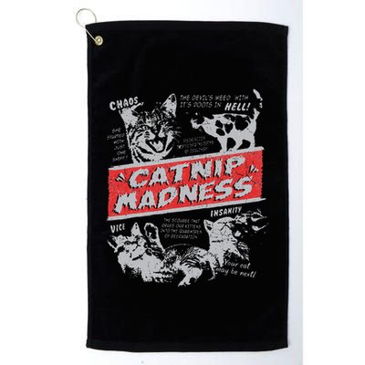 Catnip Madness Cute Kitten Funny Cat Women Vintage Golf Towel