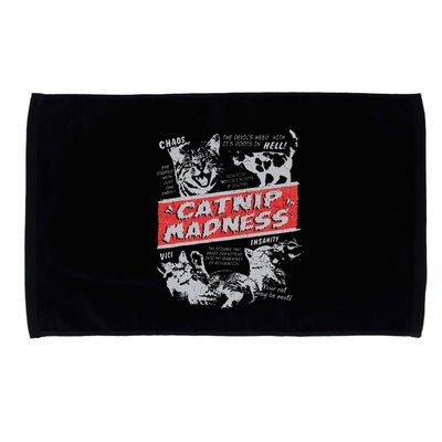 Catnip Madness Cute Kitten Funny Cat Women Vintage Microfiber Hand Towel