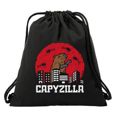 Capybara Monster Capyzilla Funny Capy Rodent Drawstring Bag
