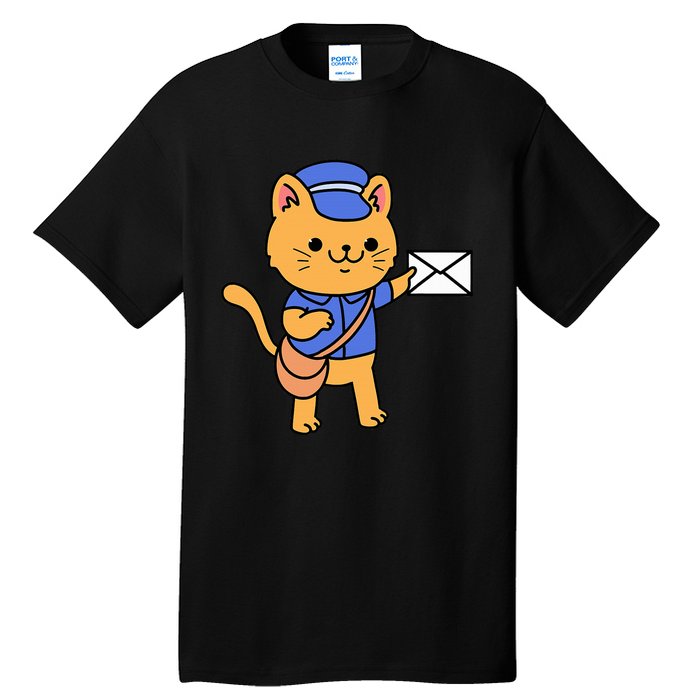 Cat Mail Carrier Gift For Mailman Tall T-Shirt