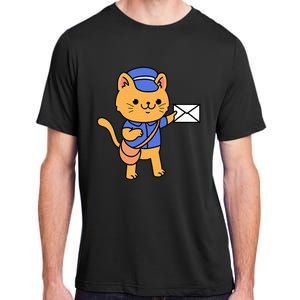 Cat Mail Carrier Gift For Mailman Adult ChromaSoft Performance T-Shirt