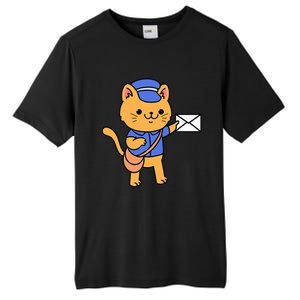 Cat Mail Carrier Gift For Mailman Tall Fusion ChromaSoft Performance T-Shirt