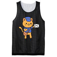 Cat Mail Carrier Gift For Mailman Mesh Reversible Basketball Jersey Tank