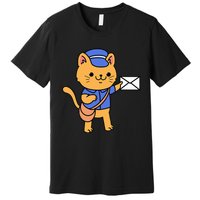 Cat Mail Carrier Gift For Mailman Premium T-Shirt