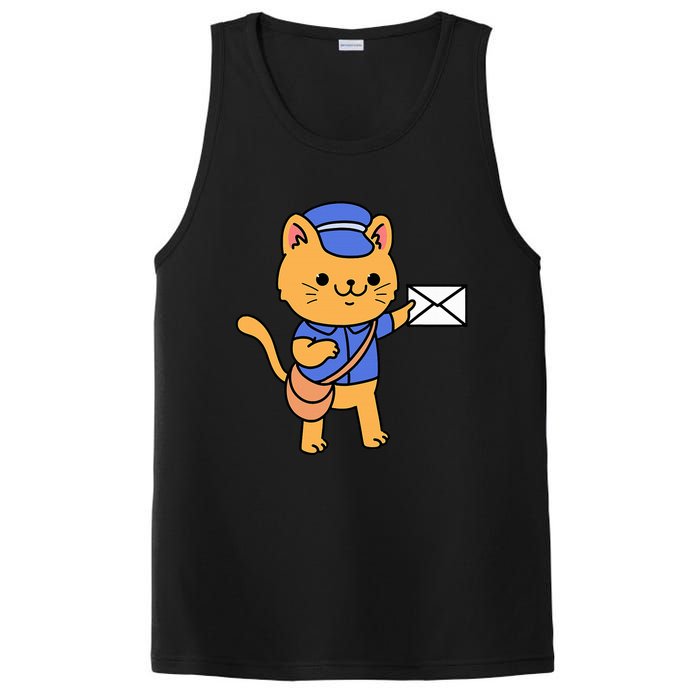 Cat Mail Carrier Gift For Mailman PosiCharge Competitor Tank