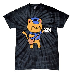 Cat Mail Carrier Gift For Mailman Tie-Dye T-Shirt