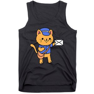 Cat Mail Carrier Gift For Mailman Tank Top