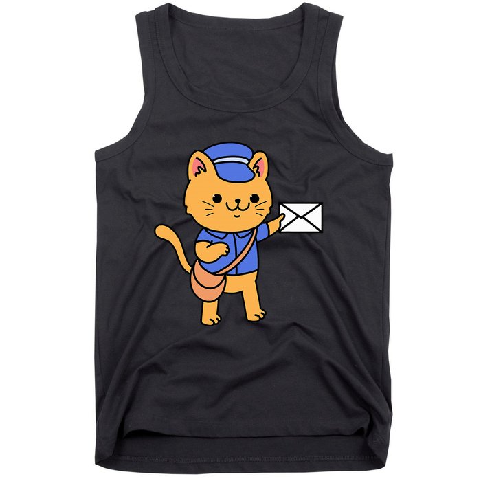 Cat Mail Carrier Gift For Mailman Tank Top