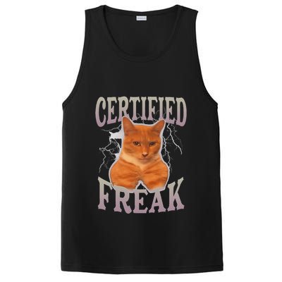 Cat Meme Certified Freak PosiCharge Competitor Tank