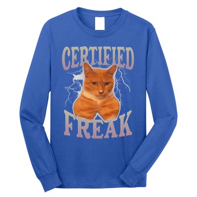 Cat Meme Certified Freak Long Sleeve Shirt