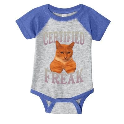Cat Meme Certified Freak Infant Baby Jersey Bodysuit