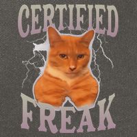 Cat Meme Certified Freak Cotton Canvas Backpack