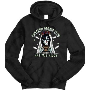 Cansada Moms Club Ay Mis Hijos Halloween Mexican Spooky Tie Dye Hoodie