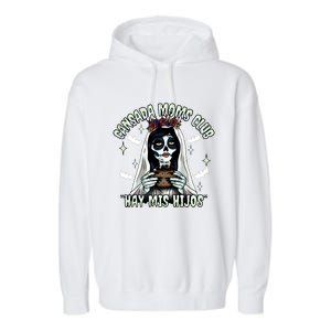 Cansada Moms Club Ay Mis Hijos Halloween Mexican Spooky Garment-Dyed Fleece Hoodie