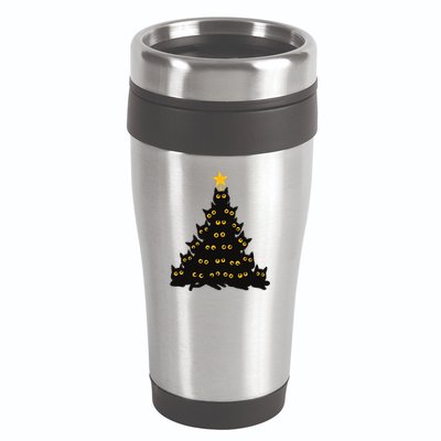 Christmas Meow Cute Cat 16oz Travel Tumbler