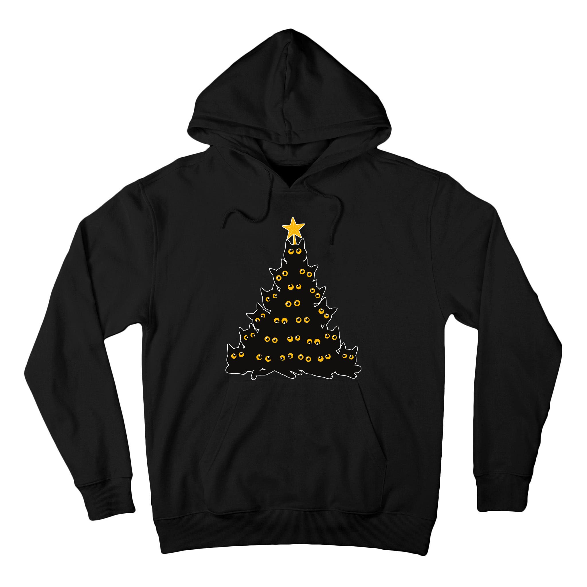 Christmas Meow Cute Cat Tall Hoodie