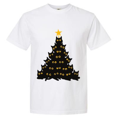 Christmas Meow Cute Cat Garment-Dyed Heavyweight T-Shirt