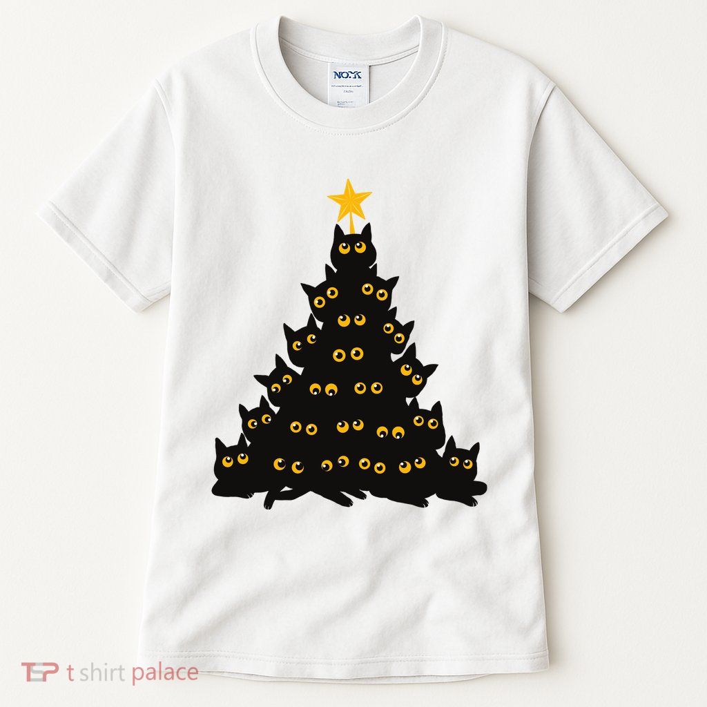 Christmas Meow Cute Cat Tall T-Shirt