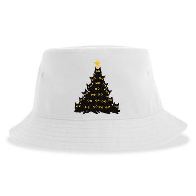 Christmas Meow Cute Cat Sustainable Bucket Hat