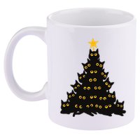 Christmas Meow Cute Cat 11oz C Handle Ceramic Mug