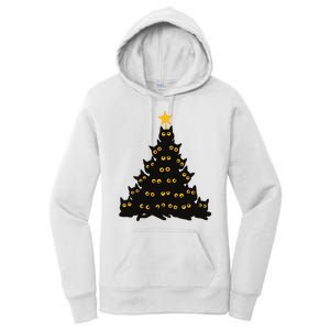 Christmas Meow Cute Cat Women's Pullover Hoodie