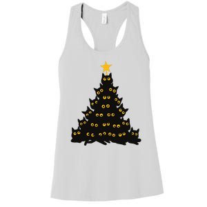 Christmas Meow Cute Cat Women's Racerback Tank