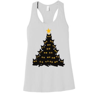 Christmas Meow Cute Cat Women's Racerback Tank