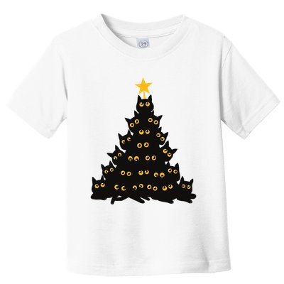 Christmas Meow Cute Cat Toddler T-Shirt