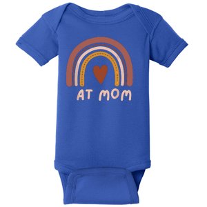 Cat Mom Cute Boho Rainbow Baby Bodysuit