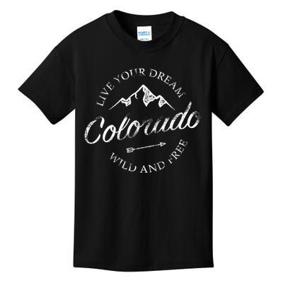 Colorado Mountains Kids T-Shirt