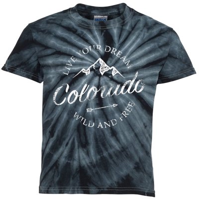 Colorado Mountains Kids Tie-Dye T-Shirt