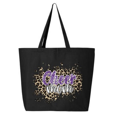 Cheer Mom Cool Gift Leopard Cheetah Print Purple Cheer Cute Gift 25L Jumbo Tote