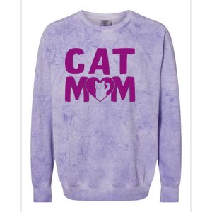 Cat Mom Colorblast Crewneck Sweatshirt