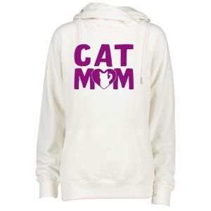 Cat Mom Womens Funnel Neck Pullover Hood